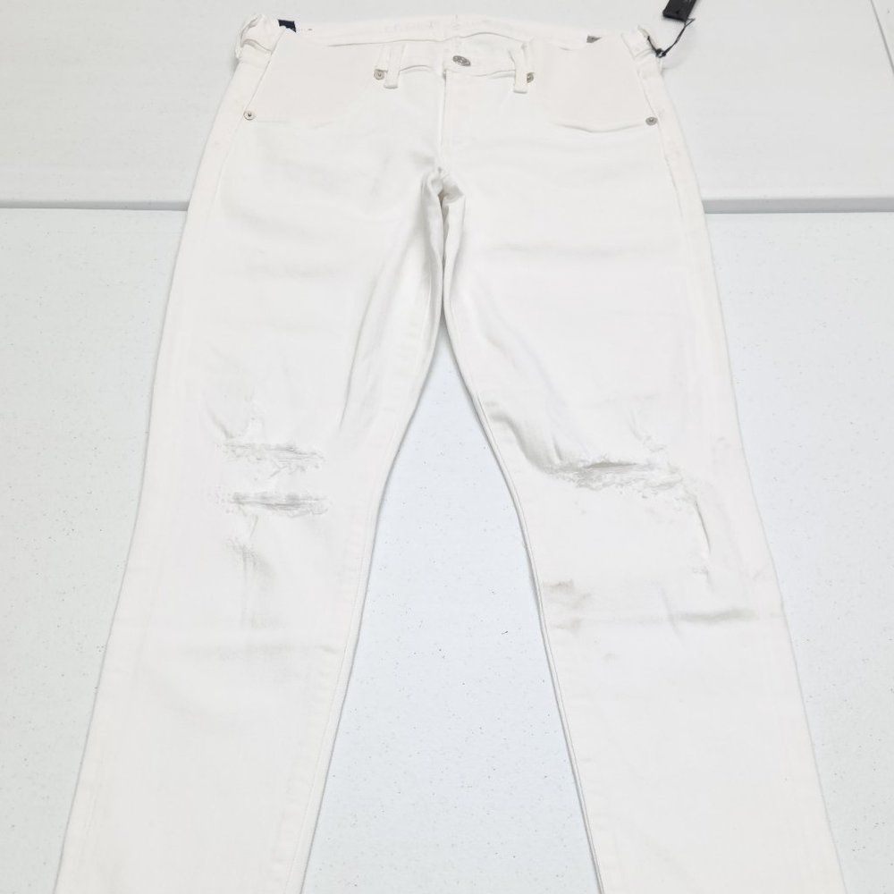 NEW w MARKS $200 Women's C of H Maternity AVEDON Ankle Ultra Skinny White Jeans